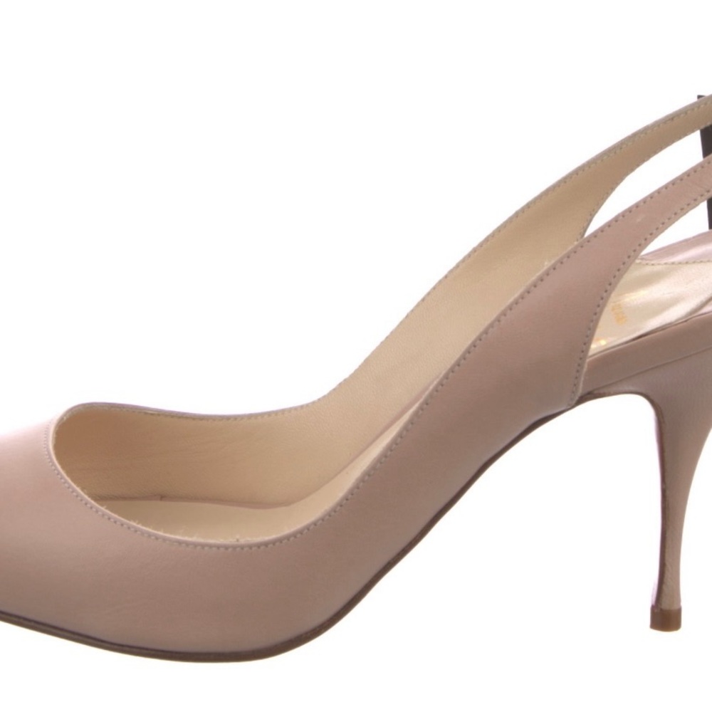 Christian Louboutin Leather Slingback Sandals
•   Neutrals
•   Stiletto Heels